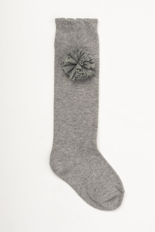 Meia pelo joelho com Pom pom